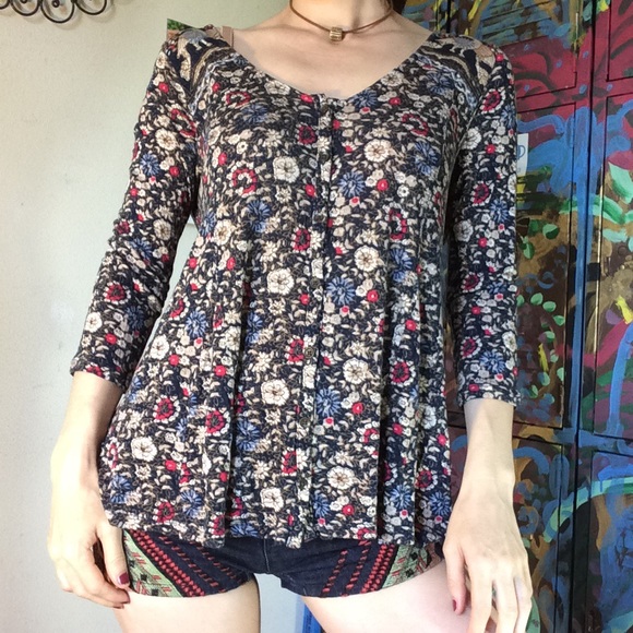 Lucky Brand Tops - Floral Peacock Blouse LUCKY BRAND Lucky Brand Tops - Floral Peacock Blouse LUCKY BRAND
